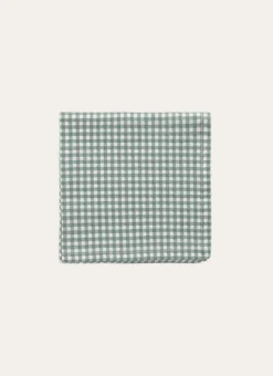 LOT DE 2 SERVIETTES DE TABLE EN COTON VICHY AMANDE