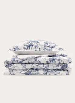 LOT DE 2 TAIES D'OREILLER EN SATIN DE COTON MOTIF ARDOISE