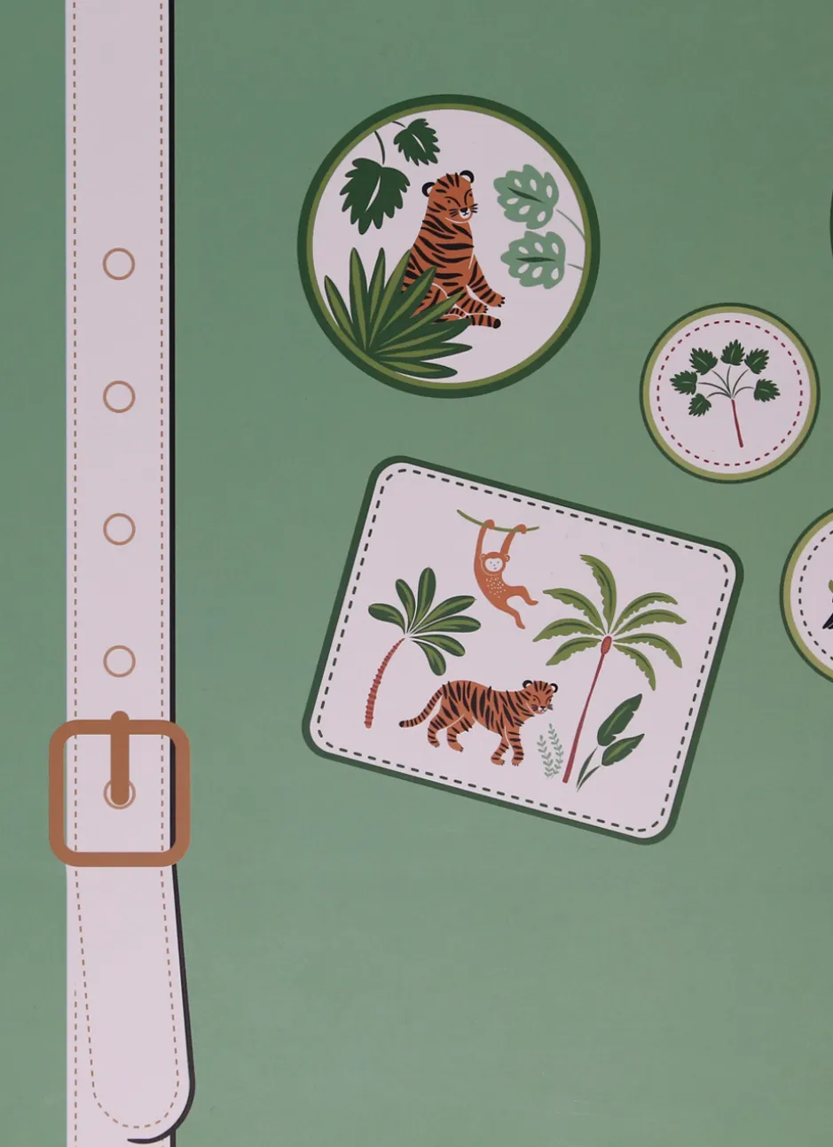 MALLE EN CARTON JUNGLE MULTICOLORE