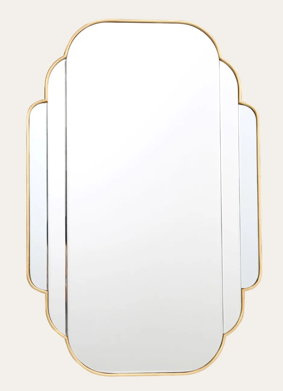 MIROIR ART DÉCO DORÉ