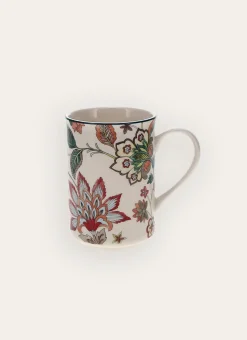 MUG EN GRÈS FLEURI PERSE MULTICOLORE