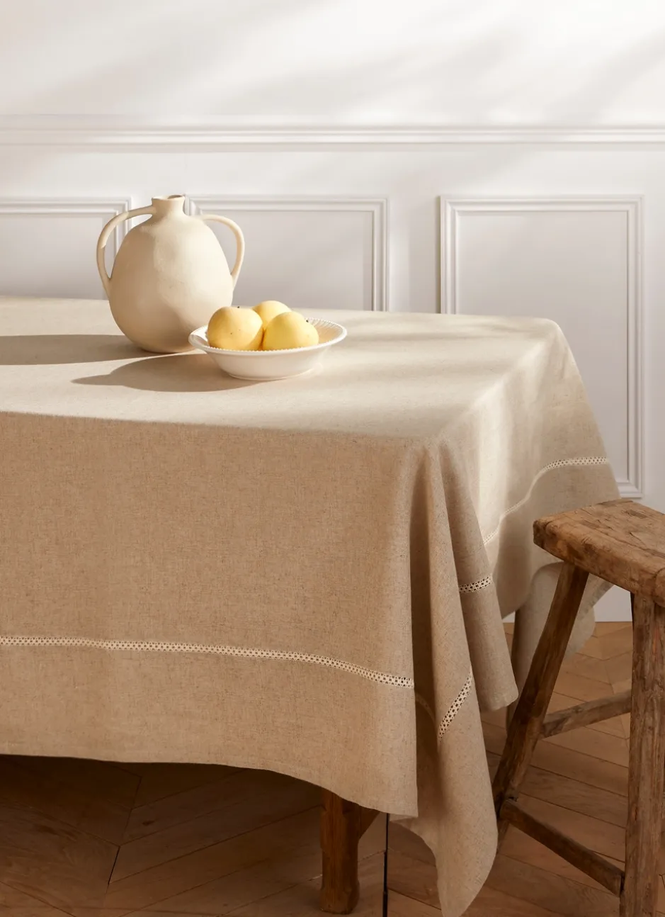 NAPPE AVEC BORDURE AJOURÉE ROMA NATUREL