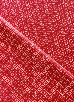 NAPPE EN COTON ENDUIT IMPRIMÉ PETITES FLEURS rouge