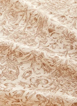 NAPPE EN LIN ET COTON À IMPRIMÉ FLORAL NATUREL