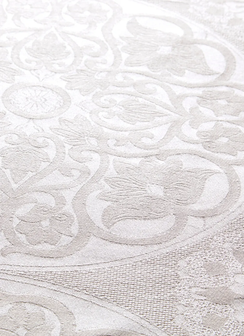 NAPPE JACQUARD RONDE BEIGE