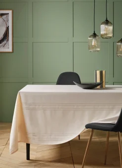 NAPPE POINÇON EN COTON NANI ÉCRU