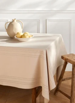 NAPPE POINÇON EN COTON NANI GRIS BEIGE