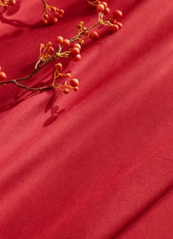 NAPPE UNIE EN TOILE BORDEAUX