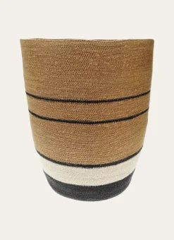 PANIER DE DÉCO EN JONC DE MER CAMEL