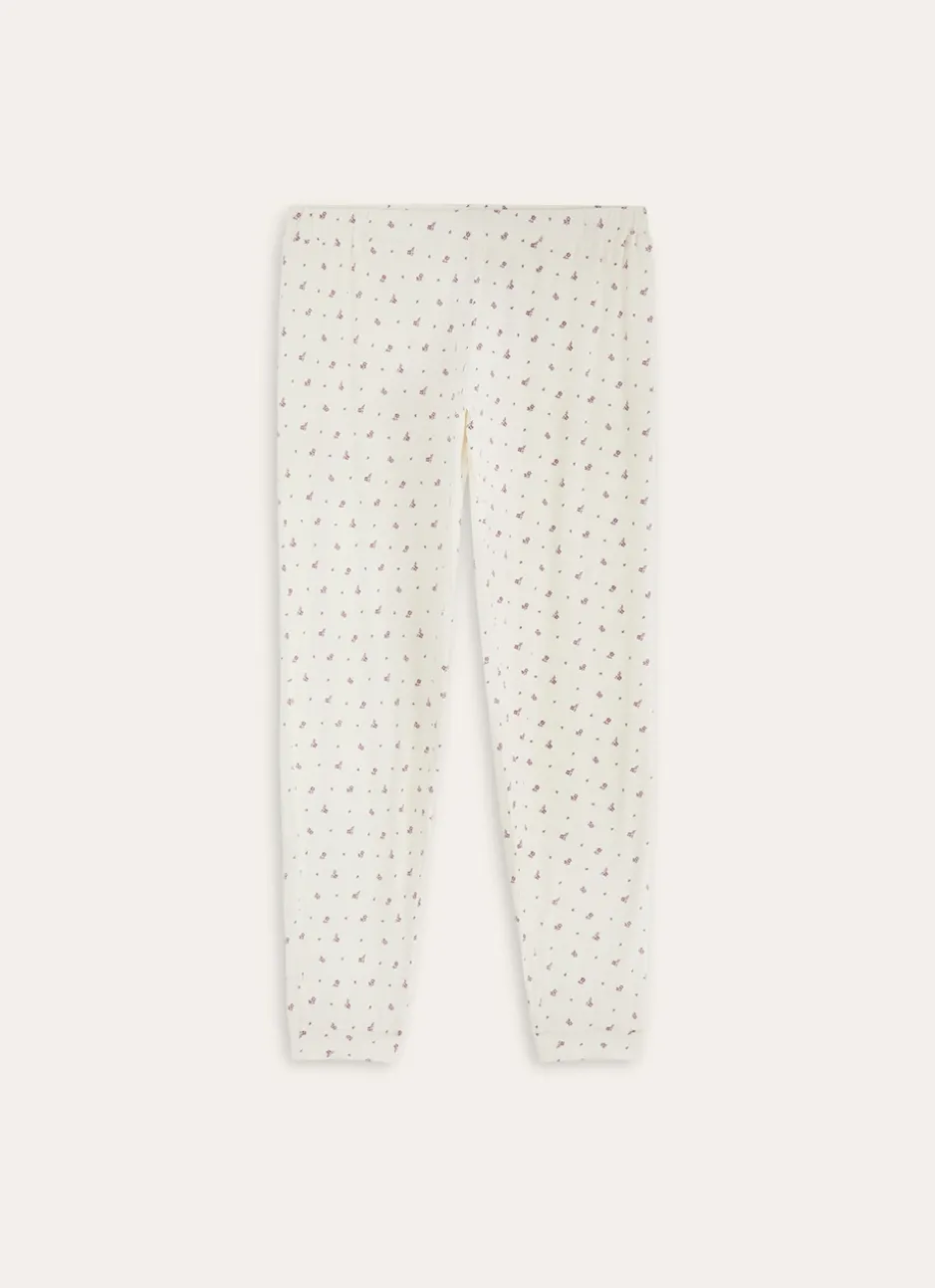 PANTALON BAS DE PYJAMA RIMO ECRU