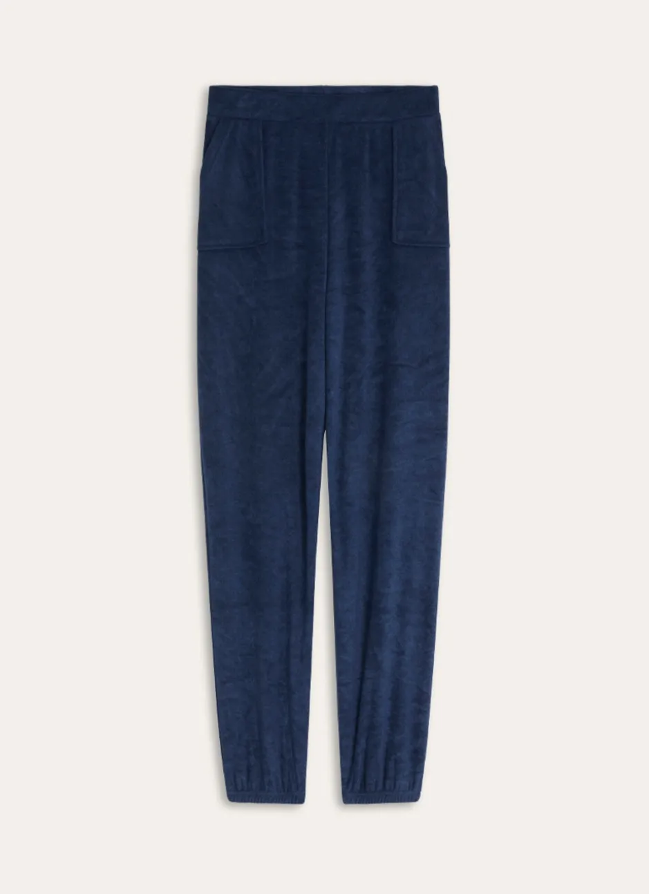 PANTALON CONFORTABLE EN MATIÈRE ÉPONGE ENCRE