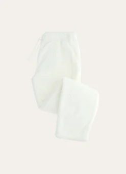 PANTALON DE PYJAMA EN POLAIRE FAÇON MOUTON ÉCRU