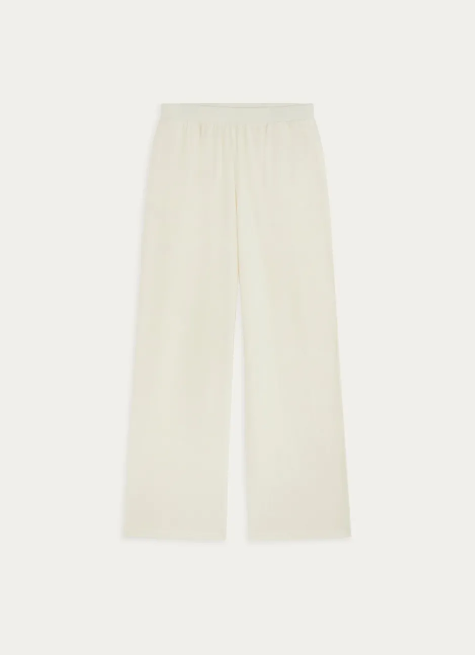 PANTALON EN VELOURS CALOU ÉCRU