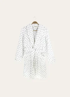PEIGNOIR TOUT DOUX À POIS ECRU