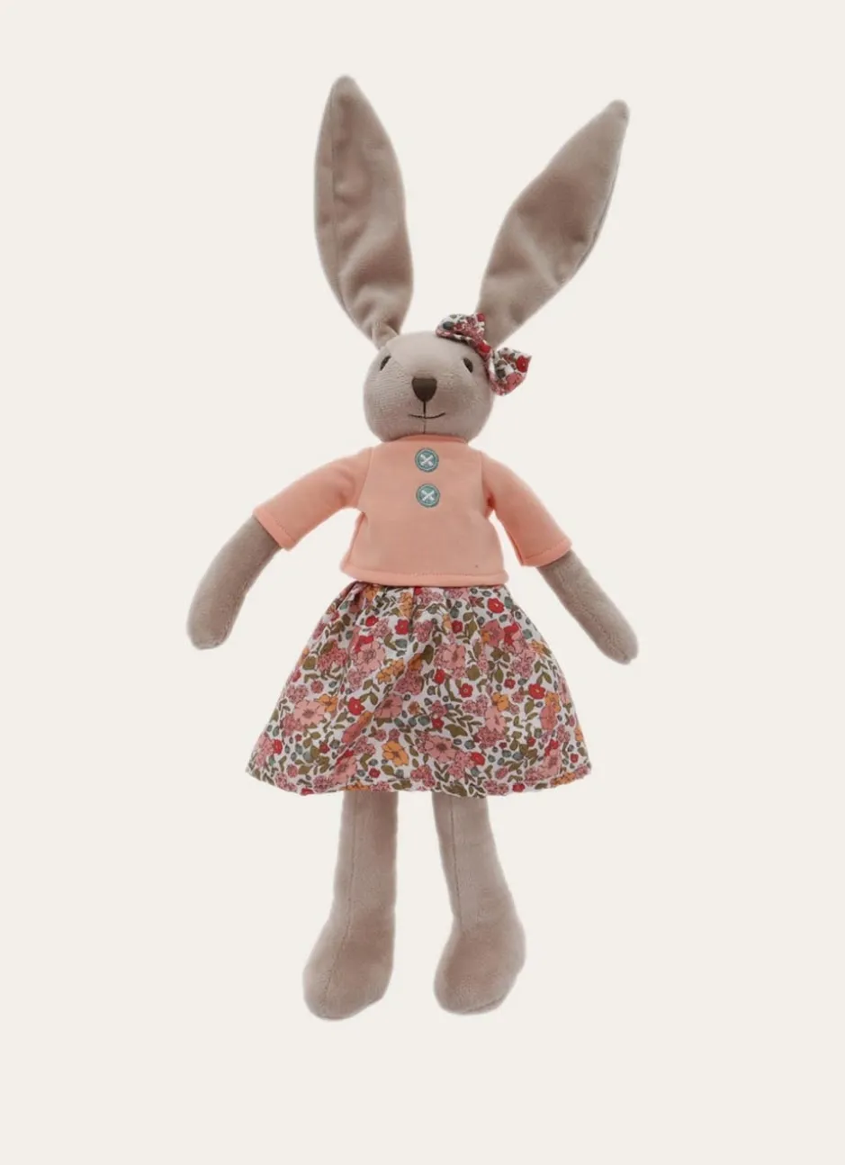PELUCHE EN FORME DE LAPINE MULTICOLORE