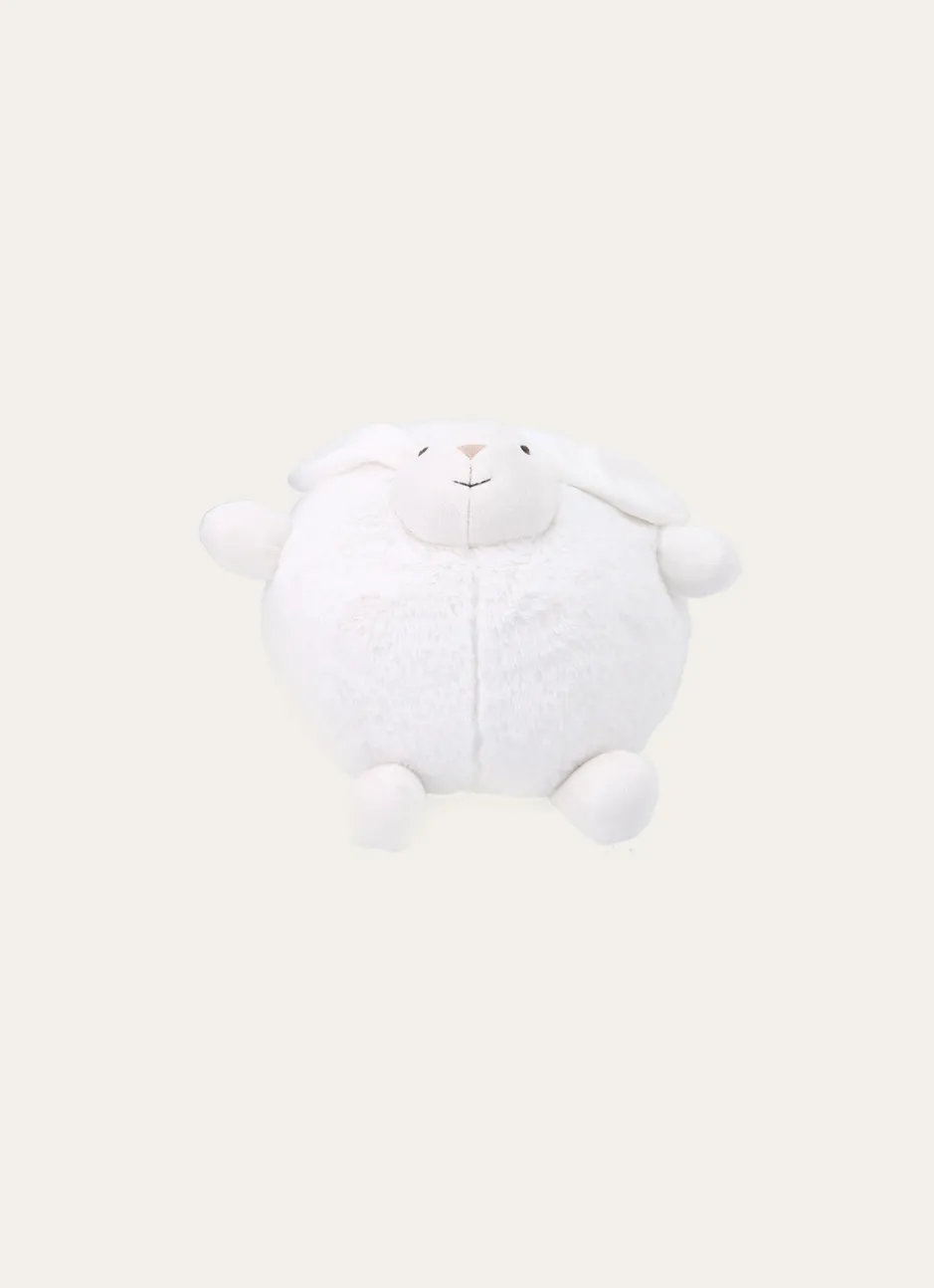 PELUCHE GROS LAPIN ROND BLANC
