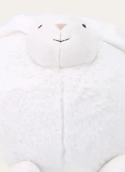 PELUCHE GROS LAPIN ROND BLANC