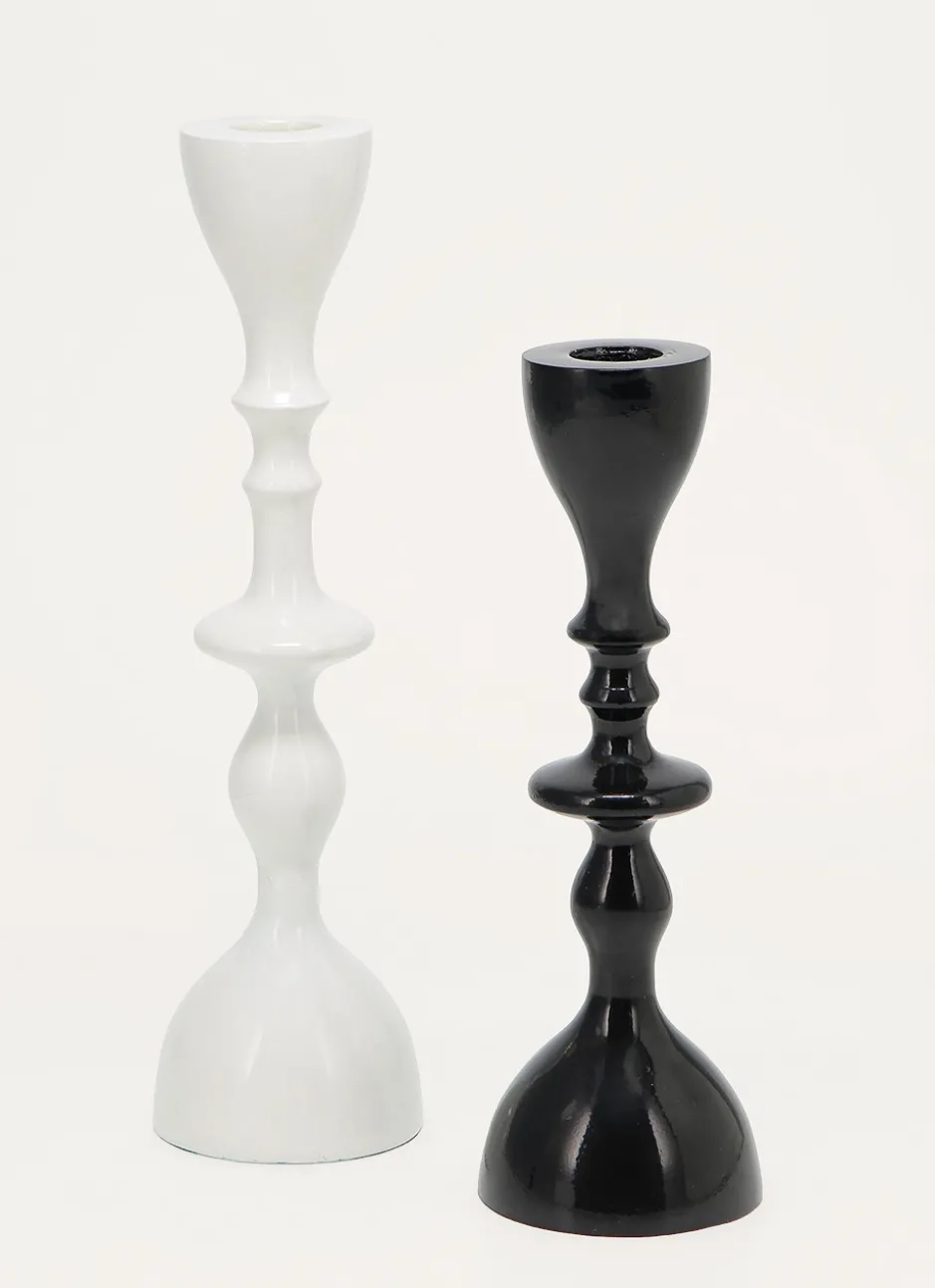 PETIT BOUGEOIR EN ALUMINIUM FINITION LAQUÉE Noir