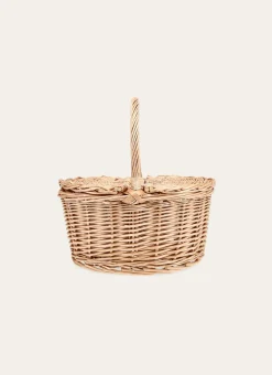 PETIT PANIER PIQUE-NIQUE EN OSIER NATUREL