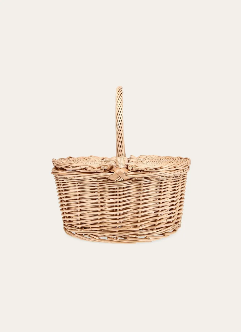 PETIT PANIER PIQUE-NIQUE EN OSIER NATUREL