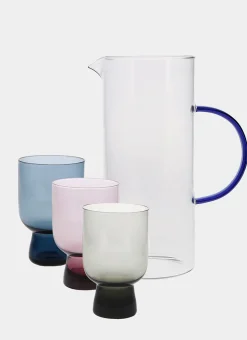 PICHET EN VERRE GLEN Bleu MARINE