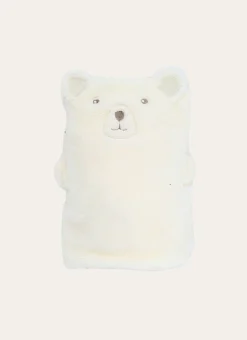 PLAID À ROULER TÊTE D'OURS BLANC