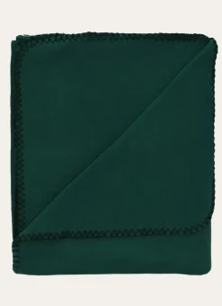 PLAID POLAIRE UNI VERT FONCE