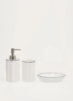 PORTE-BROSSES À DENTS EN CÉRAMIQUE CUBA BLANC