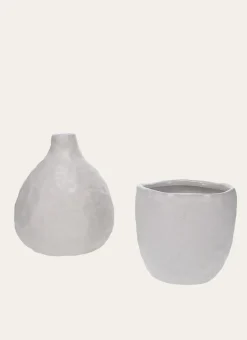 POT EN GRÈS BLANC