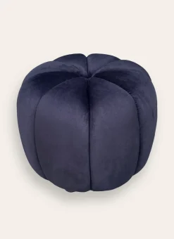 POUF EN VELOURS - DÉCOUPE TRAVAILLÉE Noir