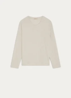 PULL À MANCHES LONGUES EN MAILLE DOUCE MINDY ÉCRU