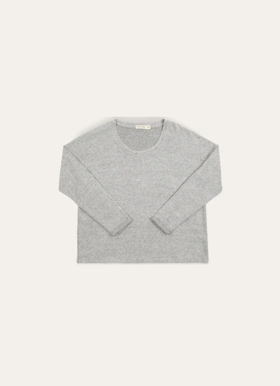 PULL À MANCHES LONGUES GRIS CHINE
