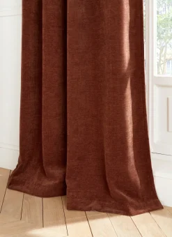 RIDEAU EN VELOURS CHENILLE UNI AUBURN