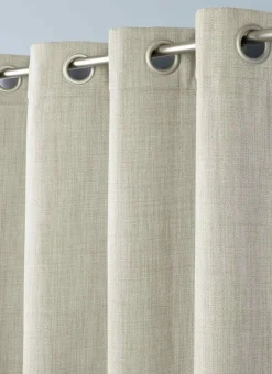 RIDEAU ISOLANT THERMIQUE UNI TEXTURÉ TAUPE