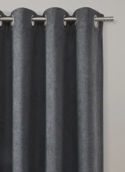 RIDEAU THERMIQUE UNI EFFET VELOURS MAT ANTHRACITE