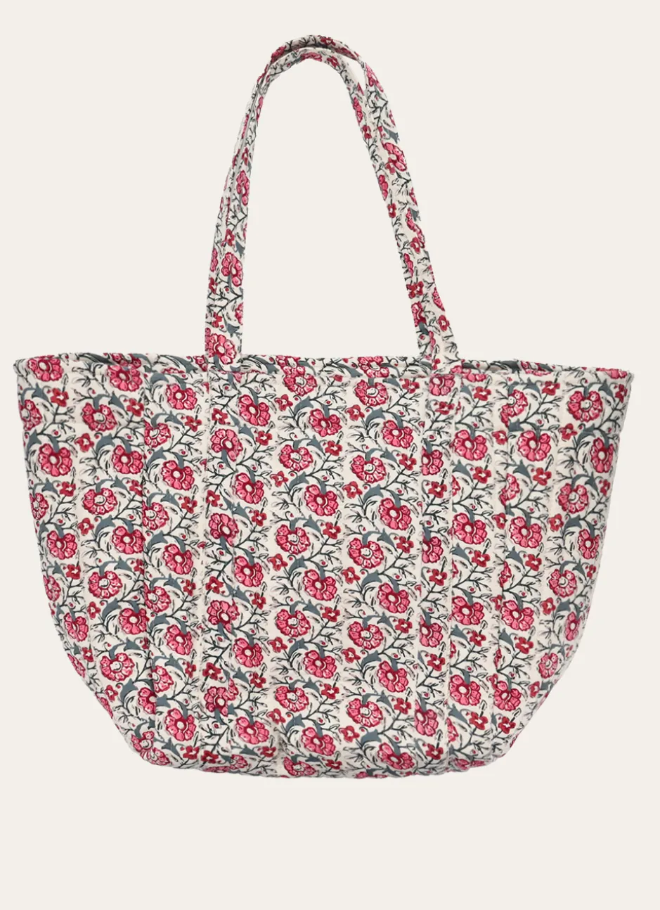 SAC CABAS À MOTIF FLORAL MULTICOLORE