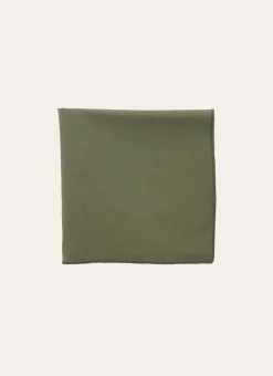 SERVIETTE DE TABLE EN COTON ET LIN BOURDON COLORÉ LICHEN