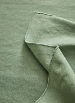 SERVIETTE DE TABLE EN COTON ET LIN BOURDON COLORÉ AMANDE