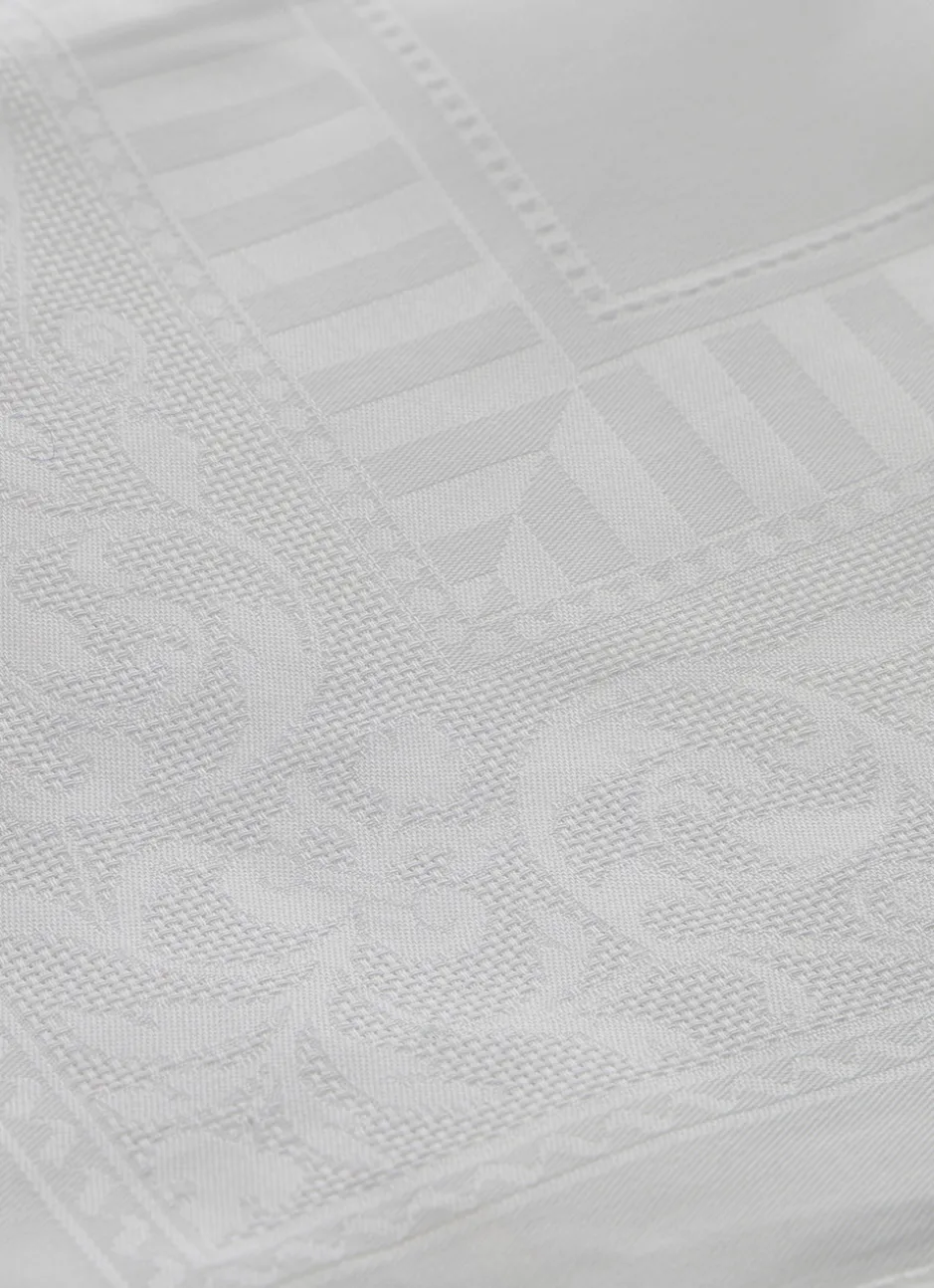 SERVIETTE DE TABLE EN JACQUARD BLANC