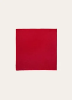 SERVIETTE DE TABLE UNIE EN COTON BORDEAUX