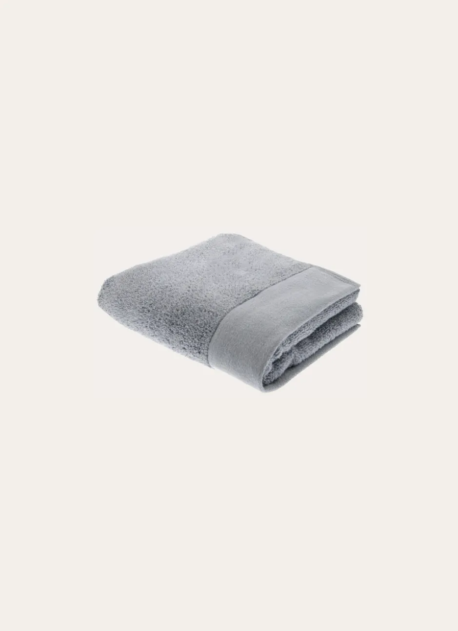 SERVIETTE DE TOILETTE COTON MOELLEUX ZÉRO TORSION BLEU GRIS