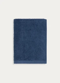 SERVIETTE DE TOILETTE EN COTON UNI BASIL BLEU FONCÉ