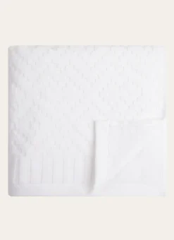 SERVIETTE DE TOILETTE EN JACQUARD BLANC