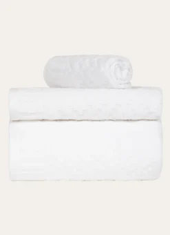 SERVIETTE DE TOILETTE EN JACQUARD BLANC