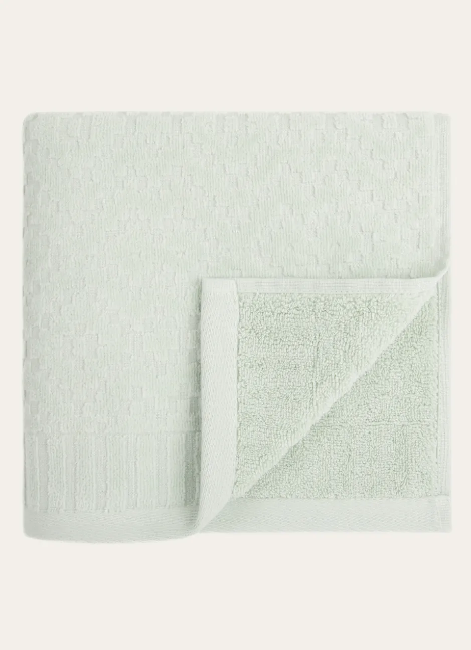 SERVIETTE DE TOILETTE EN JACQUARD EAU