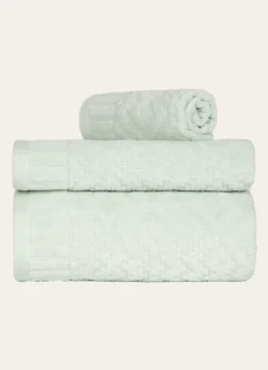 SERVIETTE DE TOILETTE EN JACQUARD EAU