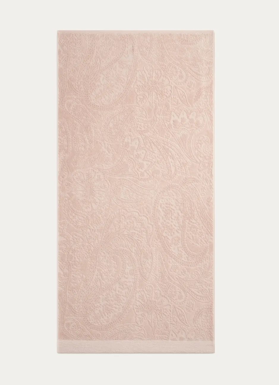 SERVIETTE DE TOILETTE JOSEPHINE EN VELOURS BEIGE