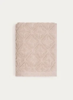 SERVIETTE DE TOILETTE JULIAN À MOTIF GÉOMÉTRIQUE BEIGE
