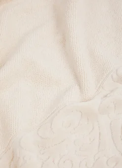 SERVIETTE DE TOILETTE LITEAU VELOURS CISELÉ BEIGE