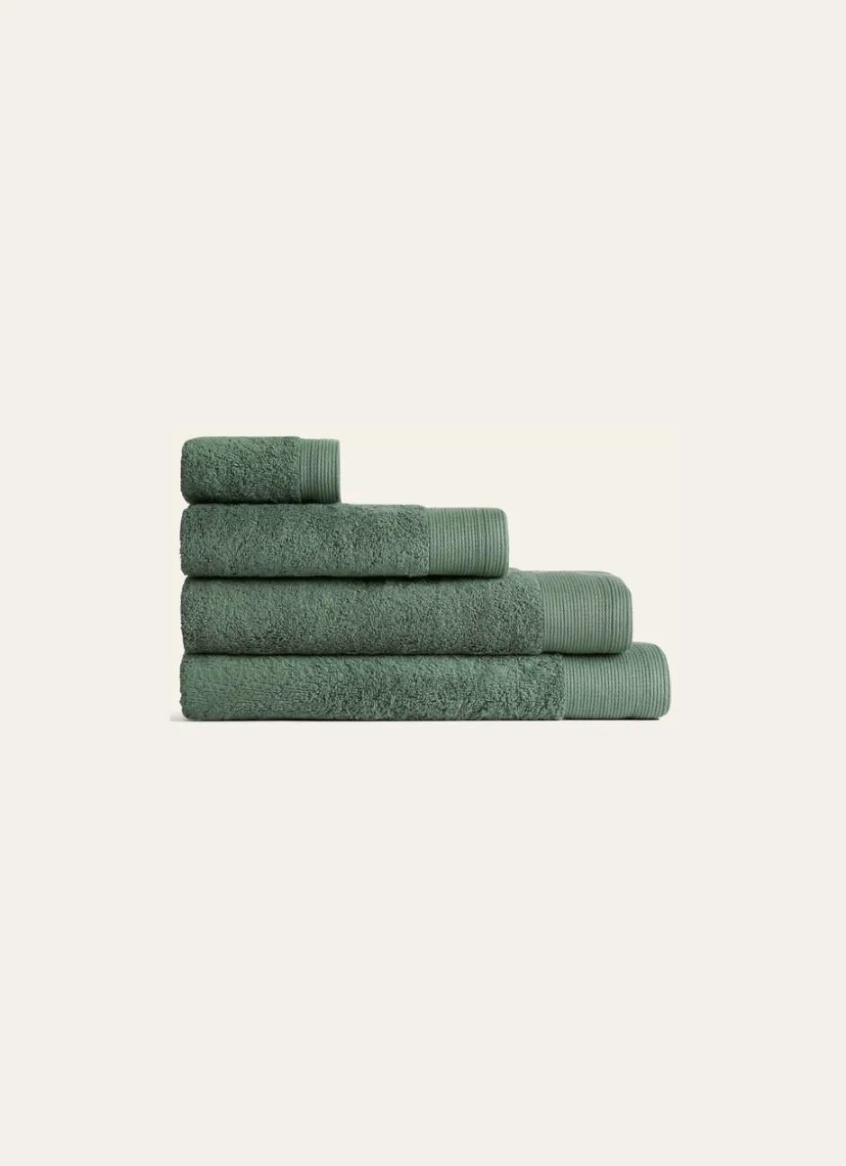 SERVIETTE DE TOILETTE UNIE EN COTON 500GR OLIVE